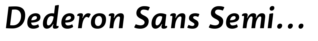 Dederon Sans SemiBold Italic